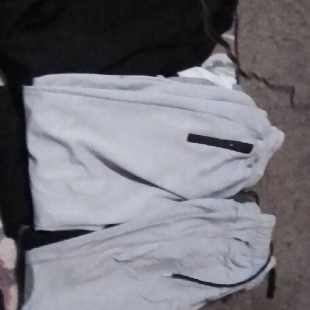 Black and Gray Jogger Pants